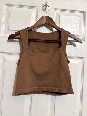 Women's OQQ Ribbed Square Neck Crop Top